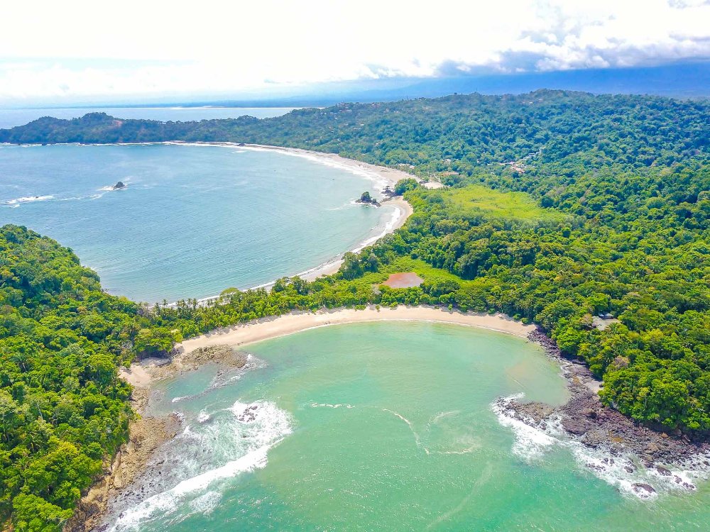        manuel antonio national beach aerial views 
  - Costa Rica