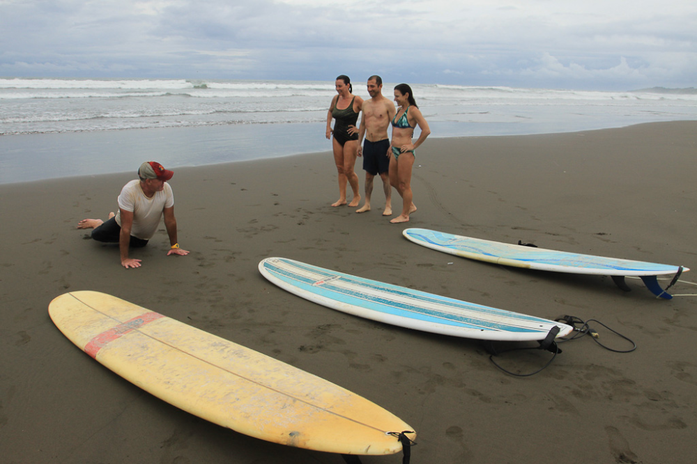 First time surfing in Costa Rica