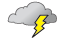 Mostly cloudy; a couple of morning thunderstorms followed by a couple of thundershowers this afternoon